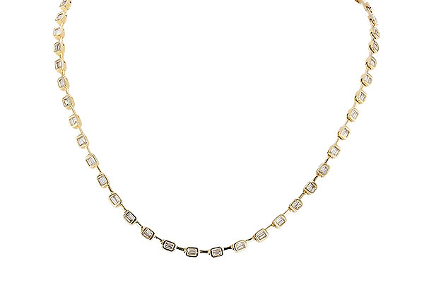 F301-68855: NECKLACE 2.05 TW BAGUETTES (17 INCHES)