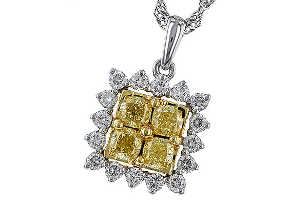 C302-58856: NECK .76 FANCY YELLOW DIAMONDS 1.09 TW