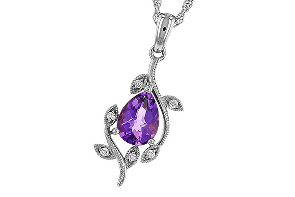 F302-57955: NECKLACE .88 AMETHYST .93 TGW (8x6MM AMY)