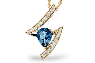 K302-56119: NECK 1.04 LONDON BLUE TOPAZ 1.23 TGW (8x6MM)
