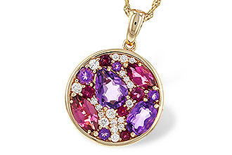 K302-61628: NECK 1.83 TW SEMI-PRECIOUS (P.TOUR, AMY) 2.00 TGW