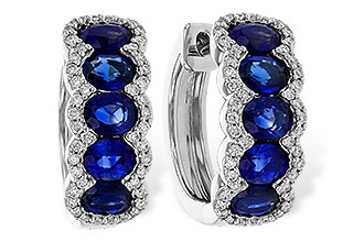 K302-62455: EARRINGS 2.32 TW SAPPHIRE 2.57 TGW