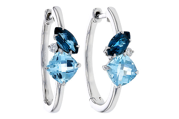 M302-58819: EARRINGS 1.82 TW BLUE TOPAZ 1.86 TGW