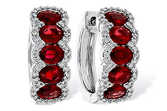 M302-61628: EARRINGS 2.20 TW RUBY 2.45 TGW